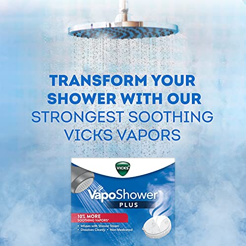 Vicks, VapoShower Plus, Shower Steamers, Eucalyptus Shower Steamer