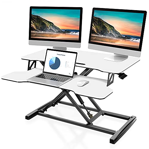 FITUEYES SD308003WW 32" Spring-Lift Standing Desk Converter