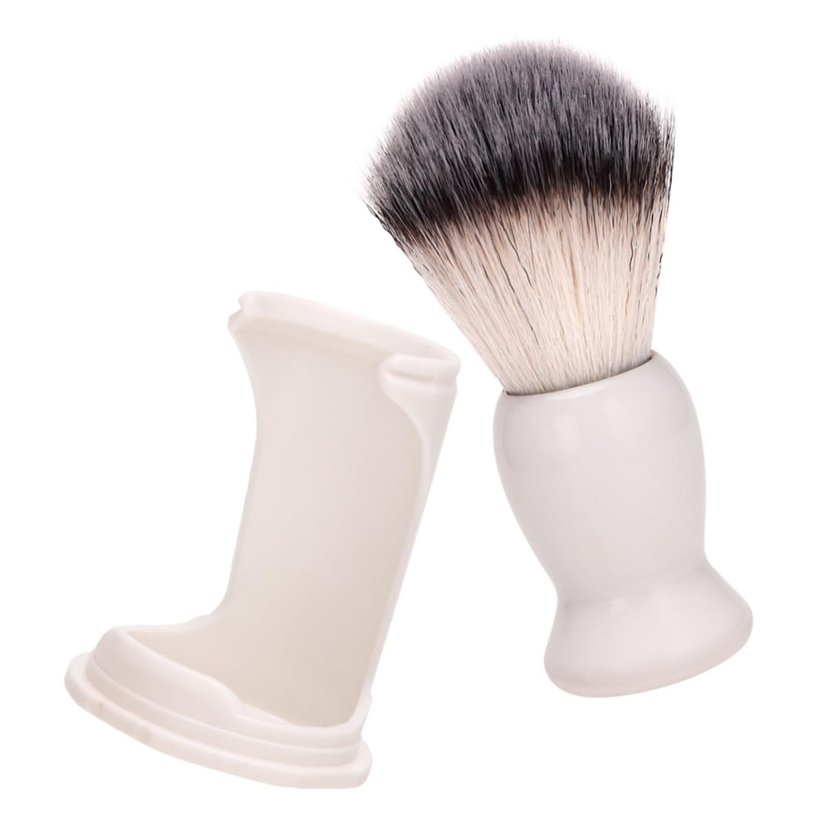 OSOLADY Sturdy Stand Beard Brush Set Male Shaving Brush Bowl Holder Barber Kit for Hair Salons
