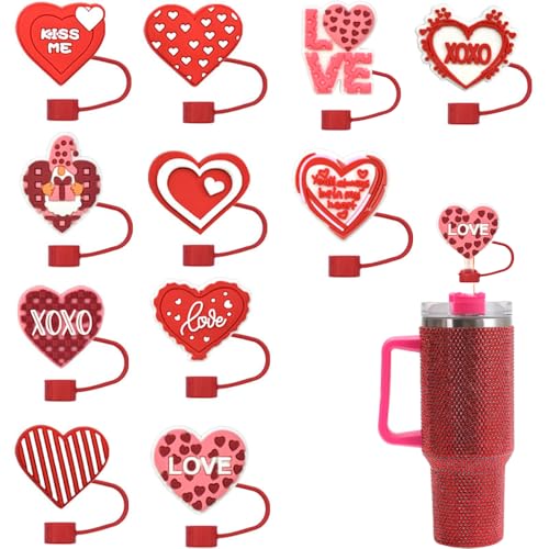 Protectores de Pitillos Corazón 11 Piezas Silicón Reutilizables miniatura 1