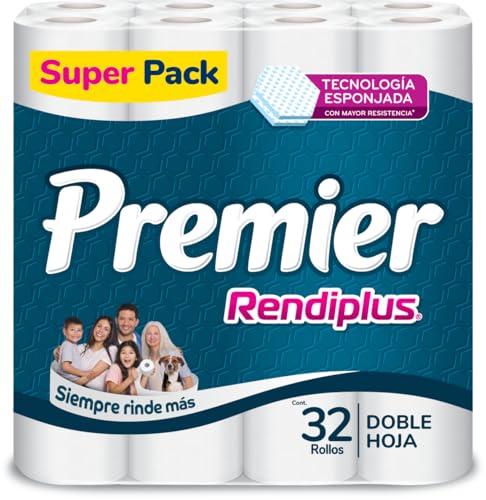 Opiniones de Papel higienico , tabla con los diez mejores. 44 Premier Rendiplus Papel Higiénico 32 Rollos 220 Hojas Dobles con Tecnología Esponjada