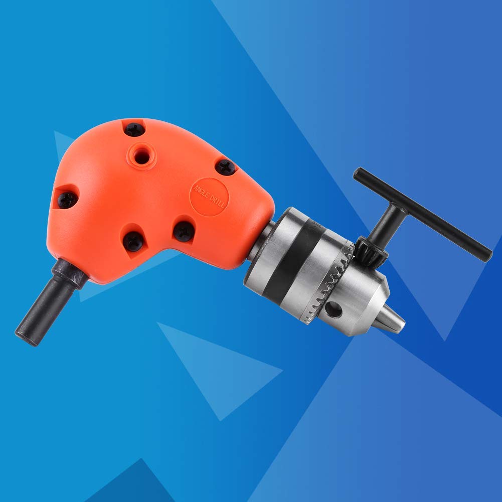 Adapter Wiertarski 90 Stopni Adapter Kątowy 9,5 Mm, Mocowanie Wiertła Kątowego Okrągły Uchwyt Wiertarka Kątowa Uchwyt Mocujący z Kluczem Wiertarskim do Wiertarki Elektrycznej