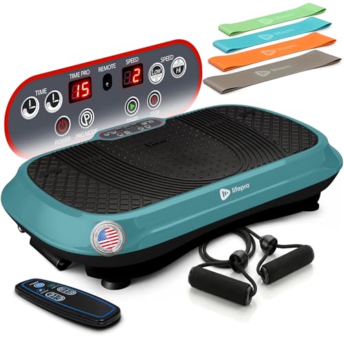 Image of Lifepro Waver Vibration Plate Exercise Machine - High-Intensity Vibration Plate for Lymphatic Drainage - Full-Body Workout Vibrating Platform with Loop Bands - Fitness Equipment for Strength & Toning