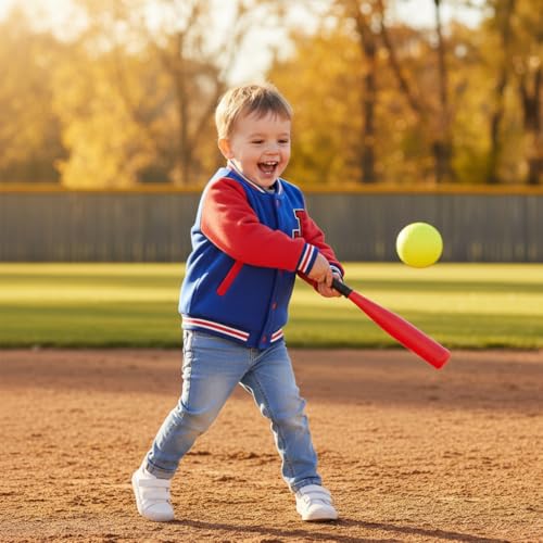 Image of Volunboy Kids Baseball Jacket Varsity Letterman Coat Fall Winter Fleece Bomber Vintage Outerwear