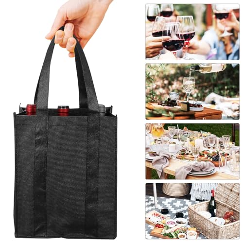 Bolsa negra para botellas de vino resistente: transporte seguro con 6 compartimentos 8