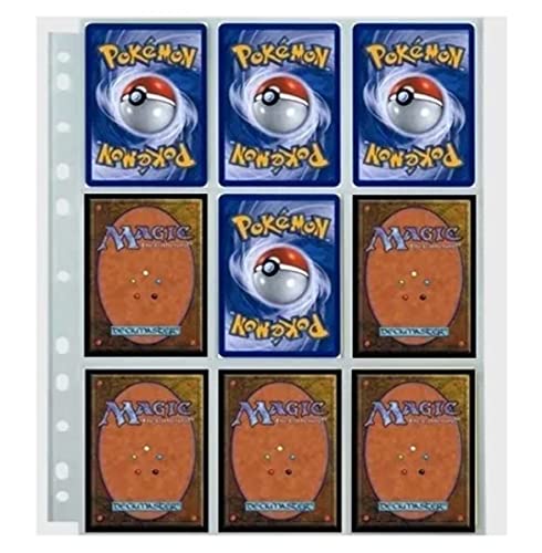 20 FOLHAS Plásticas para albuns YES - 9 bolsos (Refil 2 pacotes com 10 folhas cada) Magic/Pokemon
