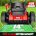 EWORK 40V Electric Lawn Mower Cordless, 14