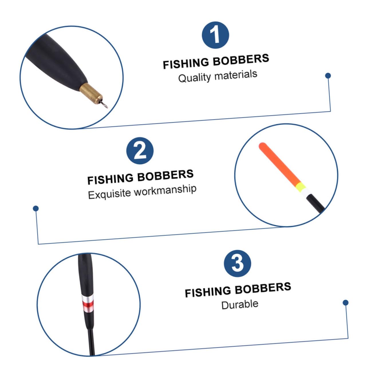Mipcase 36 Pièces flotter Fishing peches imperméable flotteurs pondérés bouée de pêche Outil de pêche flotteurs de panfish flotteurs de pêche Pratiques Outils de pêche Sapin à balais