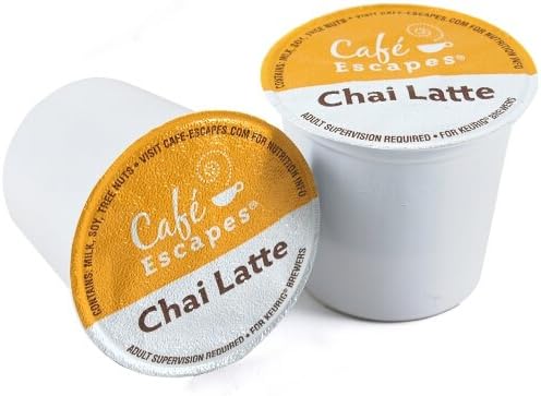Cafe Escapes Chai Latte Specialty Tea Keurig K-Cups, 160 Count
