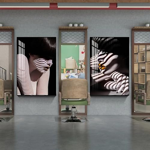 Affiches sur toile de coiffure XINBAO décor moderne 50x70 cm avec cadre