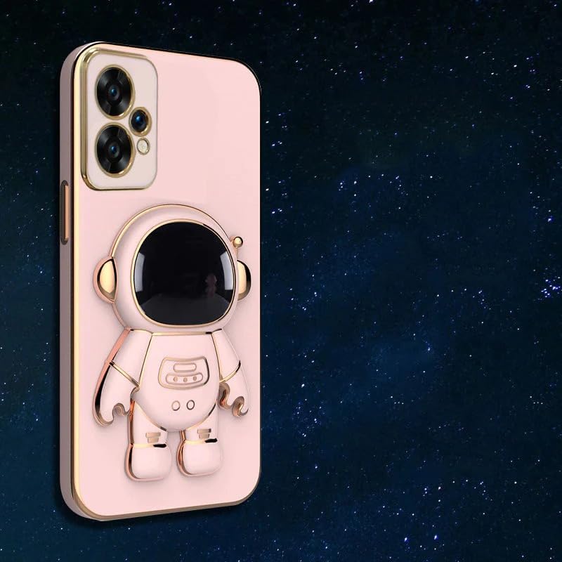 Image of Apurb store for OnePlus Nord CE 2 Lite 5G Case Cute 3D Astronaut Stand Design Camera Protection Shockproof Soft Back Cover for OnePlus Nord CE 2 Lite 5G (Pink)
