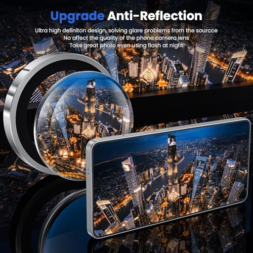 Image of ZARALA Camera Lens Protector Compatible with Samsung Galaxy S26 Ultra with Auto Alignment Tool Kit, 9H HD Clear Tempered Glass, Phone Lens Protective Cover Silver