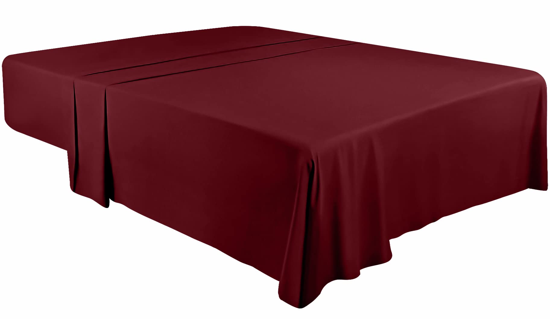 Utopia Bedding - King Flat Sheet - 266 x 259 cm - Soft Brushed Microfiber Flat Sheet - Burgundy — image 1