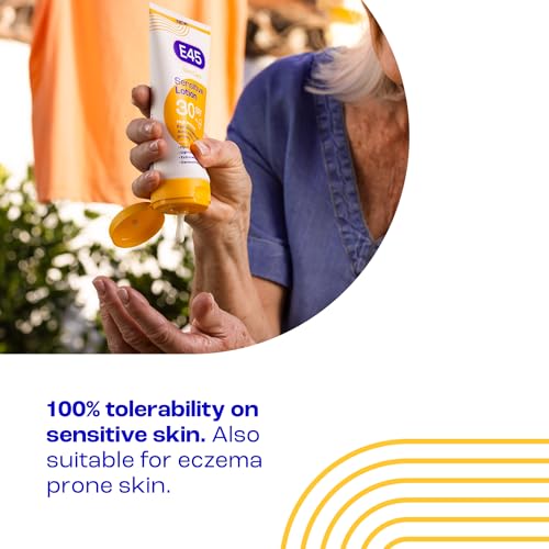 E45 Sun SPF30 Sensitive Sun Cream with Vitamin E - UVA and UVB Protection- Fragrance-Free and Dermatologically Tested Sun Lotion For Body - Suitable For Dry, Sensitive and Eczema Prone Skin (180ml) - Image 4