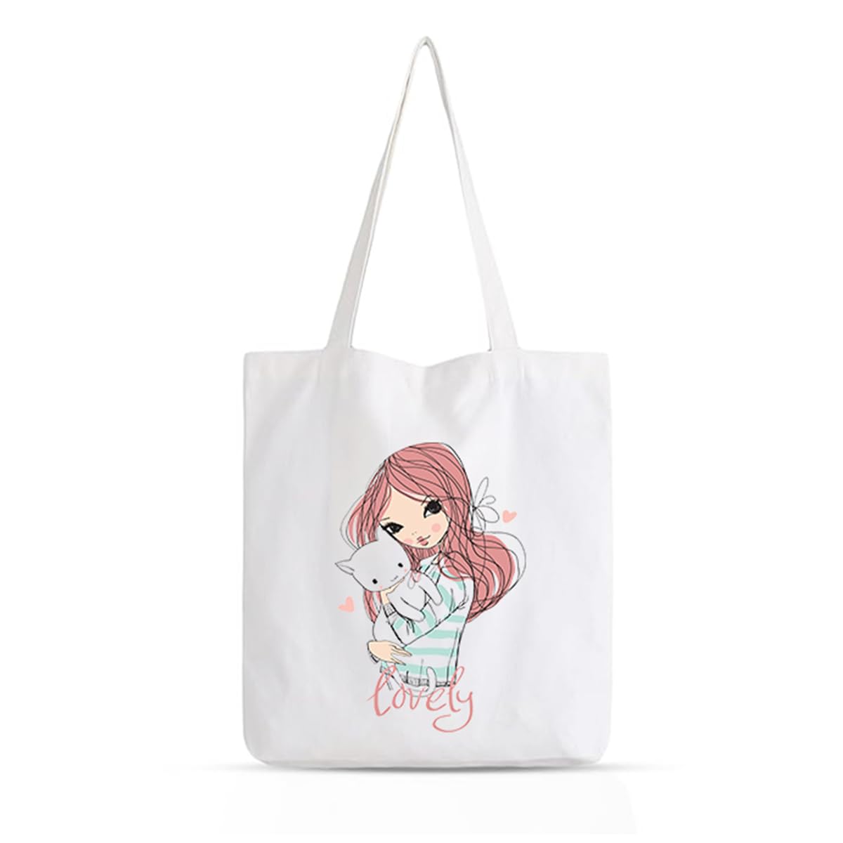Clapcart Zipper Tote Bag for Women | Printed Multipurpose Poly-Cotton Bags | Cute Hand Bag With Zip for Girls (Lovely Print) (B0CVQFQTRN) Amazon Price History, Amazon Price Tracker