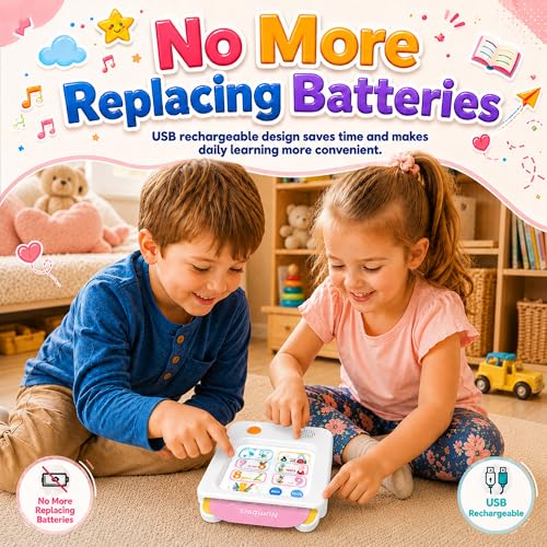 JAESITETER Screen-Free Learning Tablet, Phonics Talking Flash Cards, 84 Pages, 36 Themes, 2800+ Knowledge Points, 500+ Test Library, 300+ Thinking Training, Learning Educational Toy Kids 2-6 Gifts — view 4