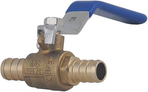 Miniatura 7 de Válvula de bola de cierre de puerto completo de latón PEX de 12 pulgada, mango de 14 de giro, válvula de agua PEX con certificación UPC