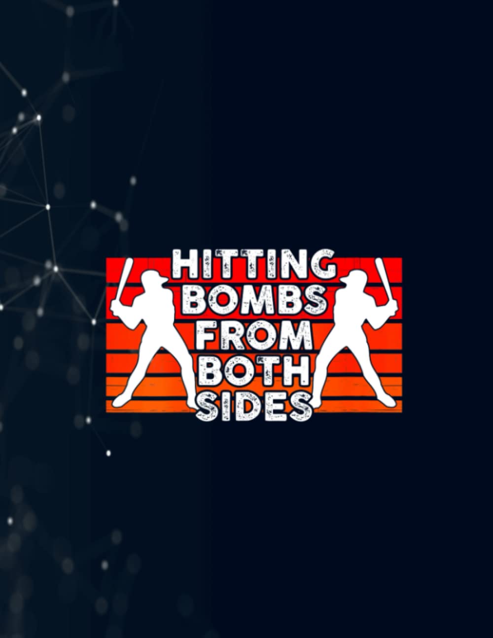 Baseball Softball Pitch Hitting Home Run Bomb Switch Hitter Notebook 130 Pages / Large 8.5''x11''