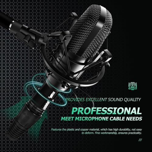 Conectores de cable de micrófono XLR de 3 contactos con diseño robusto para estudio DOITOOL 2