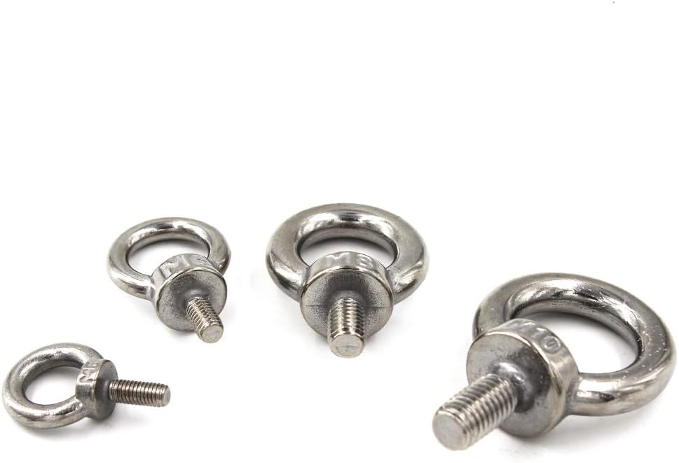 M4 Ring Shape Lifting Threaded Eye Bolt 304 Stainless Steel for Eye Nut Fastener-20 Pack