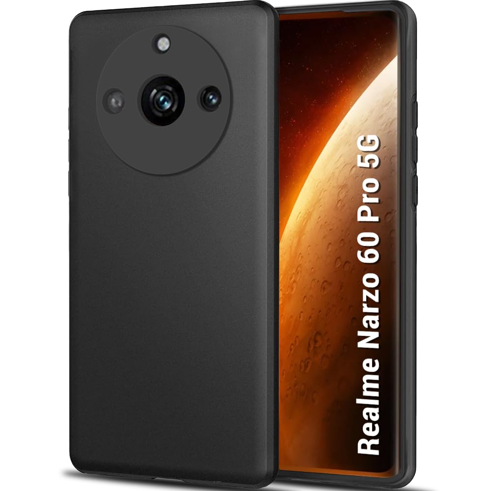 TheGiftKart Sleek Back Cover Case for Realme Narzo 60 Pro 5G | Slim Fit Protective Design | Ultra Matte Finish | Camera Protection Bump | Soft Silicon Back Cover Case for Realme Narzo 60 Pro (Black) (B0C9ZVV7GF) Amazon Price History, Amazon Price Tracker