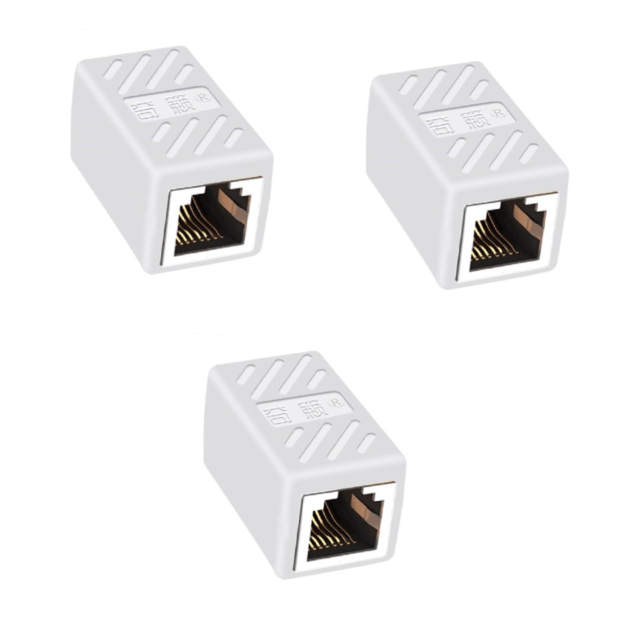 Mikikit 3 Set di Connettori Accoppiatori per Cavi Ethernet Accoppiatori in Cat5e Cat6 Femmina-femmina Resistenti Schermati 5 Pezzi*3