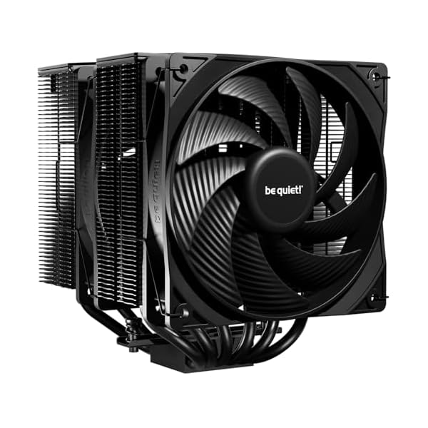 be quiet! Pure Rock Pro 3 Black refrigerador con aire, capacidad de refrigeración impresionantemente alta, 6 tubos de calor de alto rendimiento, 2 ventiladores Pure Wings 3 120 mm PWM optimizados