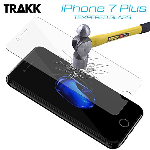 TRAKK Tempered Glass iPhone 7 Plus 6S Plus 6 Plus Rounded Edge Pro Screen Protector Anti Glare, Anti Fingerprint, Shatterproof, Anti-Scratch, No Bubbles for iPhone 7 Plus 5.5