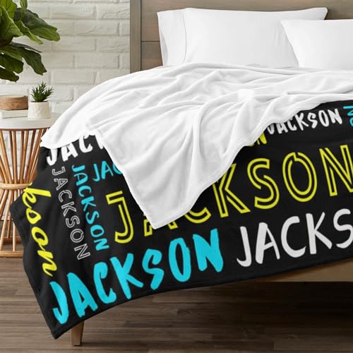 Personalized Name Blanket Customized Baby Blankets for Girls Boys Adults Monogrammed Blankets and Throws Christmas Birthday Mothers Fathers Valentines Day Gift