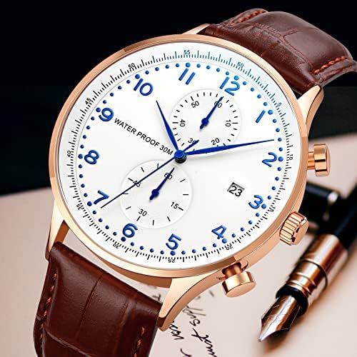 GBB Mens Watches, Chronograph Waterproof Date Analog Quartz Watch