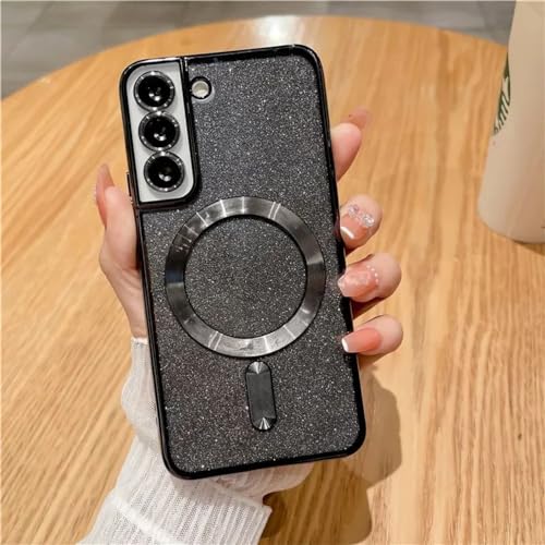 Coque Samsung S22 Plus noire protection TPU souple aimantée couverture arrière anti-choc