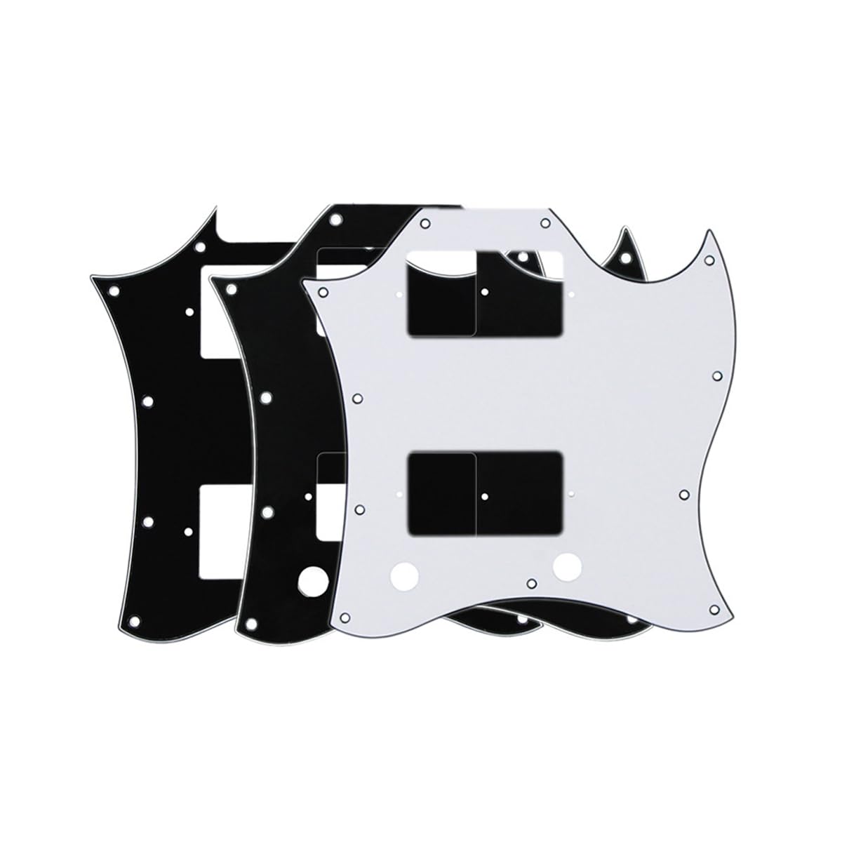 ROZILO Full Face American Standard SG Pickguard Scratch Plate with Screws Fit SG Guitar Epiphone SG Black 3Ply