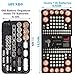 Battery Organizer Storage Case with Tester, Stores & Protects Up to 136 Batteries, Holds AAA AA C D 9V Button Cell with Clear Locking Lid for Home & Garage (Holds 136 Batteries)