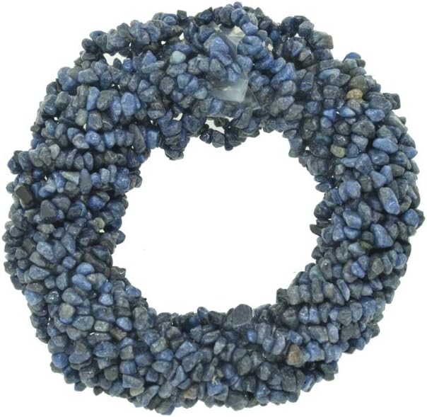 ShreeCrystalsBeads Natural Sodalite Gemstone Chips Beads for Jewelry Making Free Form Shape, Sodalite Chips, 10 Strands Each of 34" Length