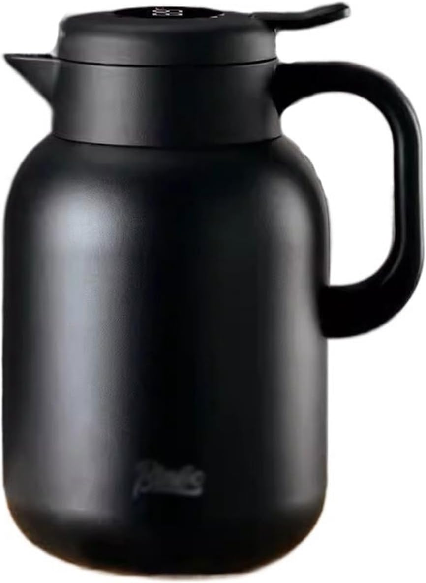 Electric Kettle Insulated Tea Pot Stainless Steel Insulated Bottle Large Capacity Hot Water Bottle Intelligent Temperature Display Tea Kettle/Black/2L (Black 2L)