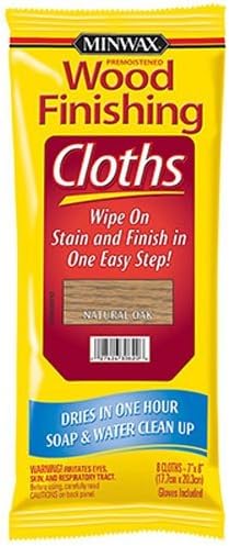 Minwax Wood Finishing Cloths 308200000, Natural Oak, 8 Count