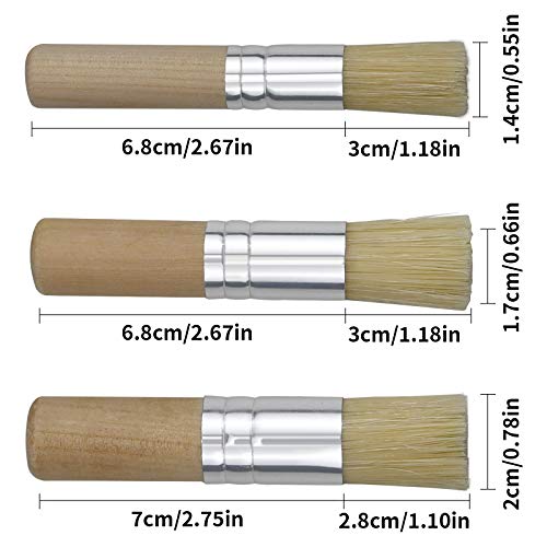 Stencil Set Pennelli 3 Pezzi Pennelli per Stencil