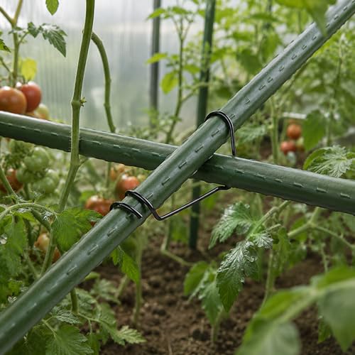 KADAX Klamry ogrodowe Ø 16 mm, 30 sztuk, łączniki ze stali do kratek dla roślin pnących, klamry bambusowe do stabilnego mocowania prętów do roślin, klamry łączące