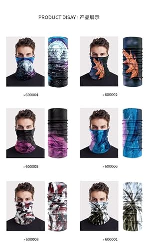 Unissex 3D Digital 6 Peças Proteção Solar UV Proteção Solar Facial Pescoço Cachecol Protetor Solar R