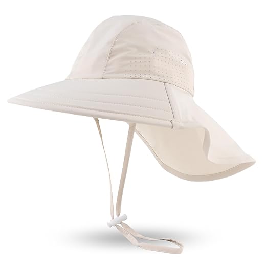 JANGANNSA Chapéu de sol para bebês meninos meninas infantil infantil chapéu balde pescoço aba proteção solar boné praia