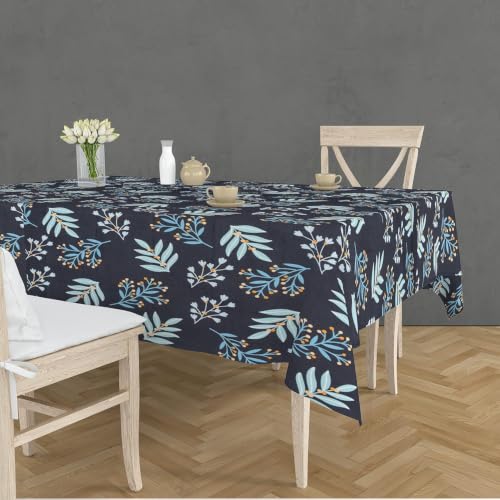 Image of Amazon Brand - Umi Super Soft Brushed Microfiber Cotton Dining Table Cloth, Printed Rectangular 6 Seater Table Cover 60X90(Inches)