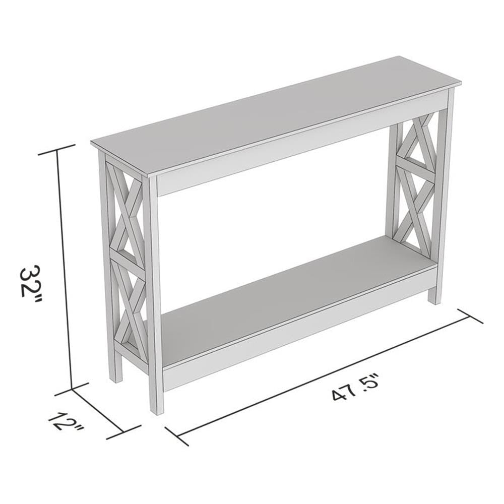 48" Reclaimed Wood Console Table - Narrow Sofa Table, Industrial Metal Legs, For Entryway Or Behind Couch