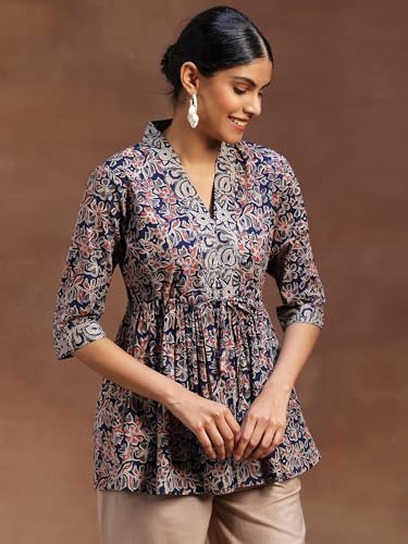 Image of Libas Printed Cotton A-Line Kurti
