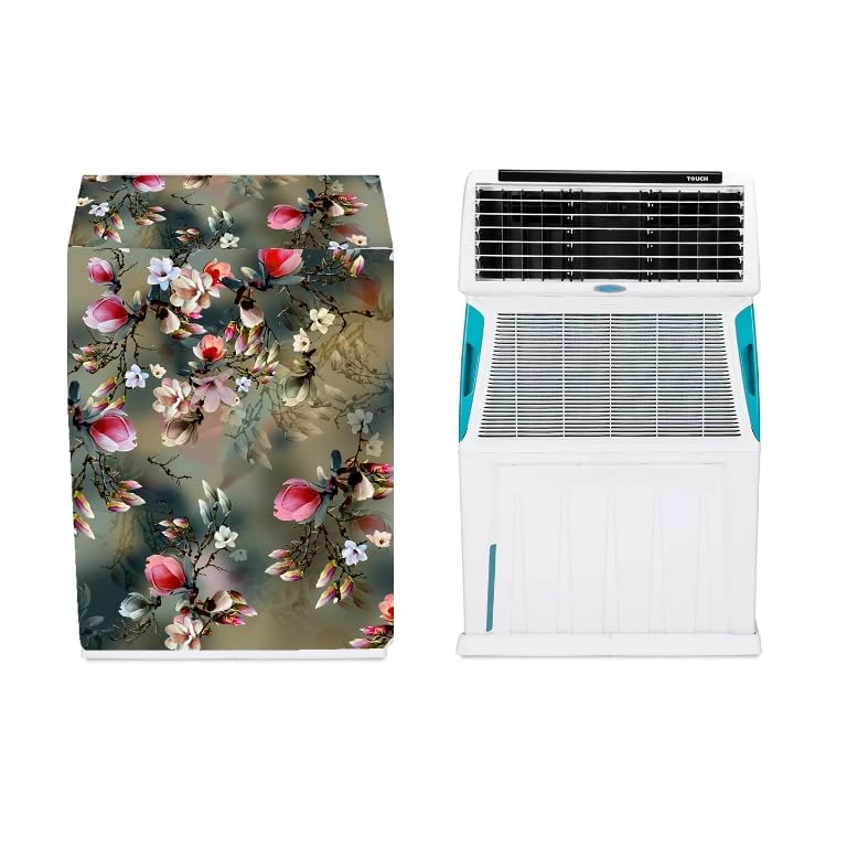 Image of Printed Cooler Cover Compatible for Symphony Touch 110-litres Desert Air Cooler, Waterproof Cover, Size (LXBXH) 81 X 48 X 124 Cm, Green.