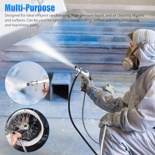 Handheld Sandblaster+1 Metal Nozzle +4 Ceramic Nozzles Extra Nozzle Tip, Sandblasting Machine Accessories
