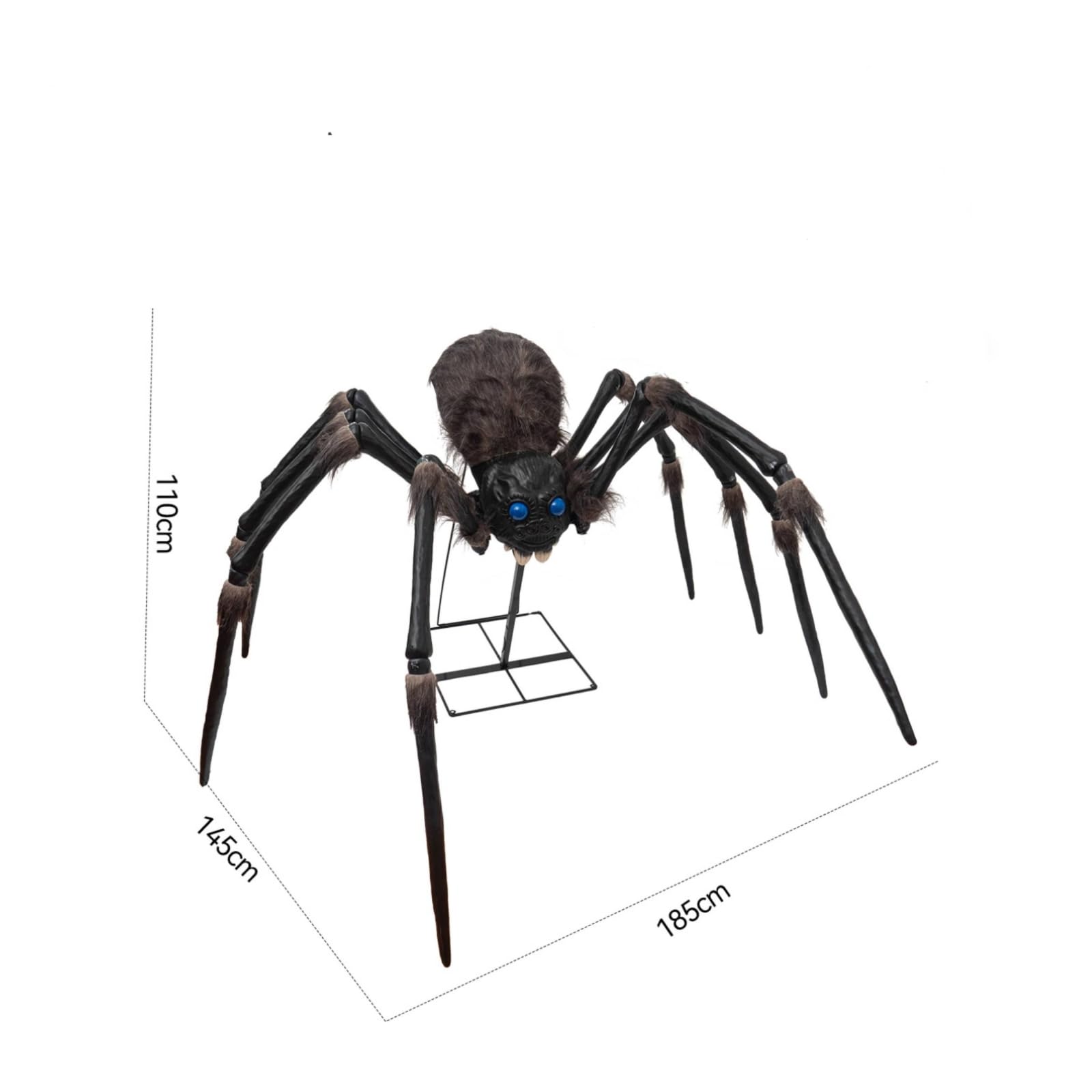 Baoblaze Araignée Animée Géante avec Alimentation Fiable et Construction Robuste pour Effet Surprenant Convient pour Porche Pelouse Décoration Extérieure