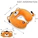 Sexysamba Cartoon Headrest & Neck Pillow for Kids Boys & Girls, Teens, Travel Accessories for Airplane, Car, Recline, Memory Foam Cute Travel Pillow with Sleep Eye Mask - Lion