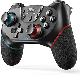 Diswoe Controller for Switch, Wireless Pro Controller for Switch/Switch Lite/Switch OLED, Remote Gamepad with Joystick, Adjustable Turbo Vibration, Ergonomic Non-Slip - Black