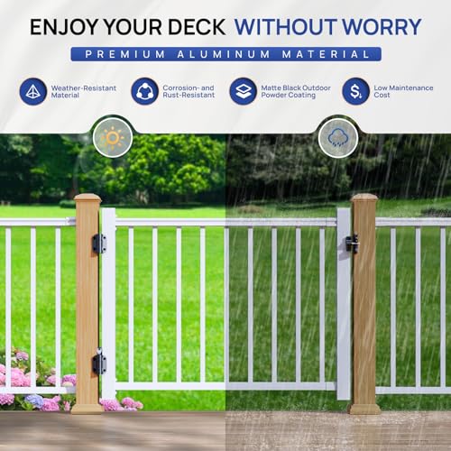 Image of Egadis 36 inch. H x 4 ft. W Aluminum Deck Gate Kit, White