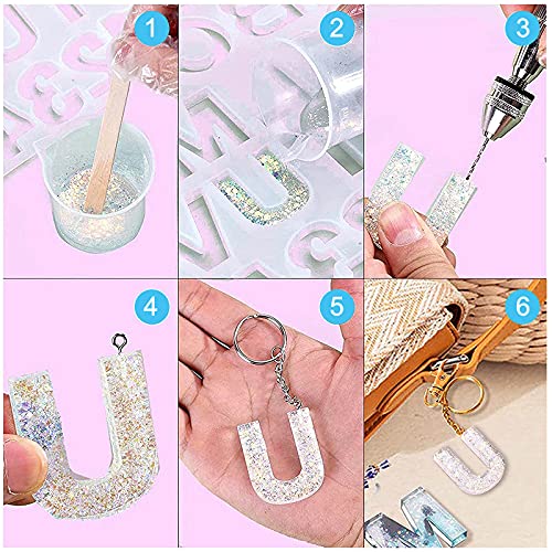 Frasheng 353Stampi in Silicone per Resina Alphabet...